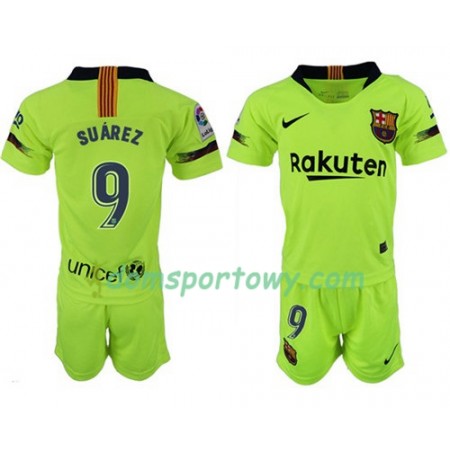 Koszulka FC Barcelona SUAREZ 9 Dziecięcy Wyjazdowe Koszulki Piłkarskie 2018-2019 Krótki Rękaw 